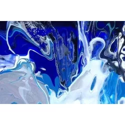 Cuadro abstracto azul en lienzo perfecto para decorar tu salón.