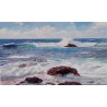 Cuadro al oleo paisajes olas marinas. Pinturas de paisajes marinos